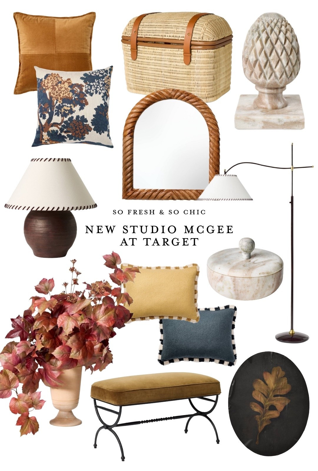 NEW Studio McGee at Target!
-
Affordable Home Decor - studio McGee - McGee and co - burgundy ceramic lamp - brown woven basket - pompom trim throw pillow - neutral home decor - living room decor - bedroom decor - coffee table decor - brass chain decor - book ends - end table - large framed art - moody wall art - marble trays - coffee station decor - Persian rug - threshold decor 



#LTKFindsUnder100 #LTKOver40 #LTKHome