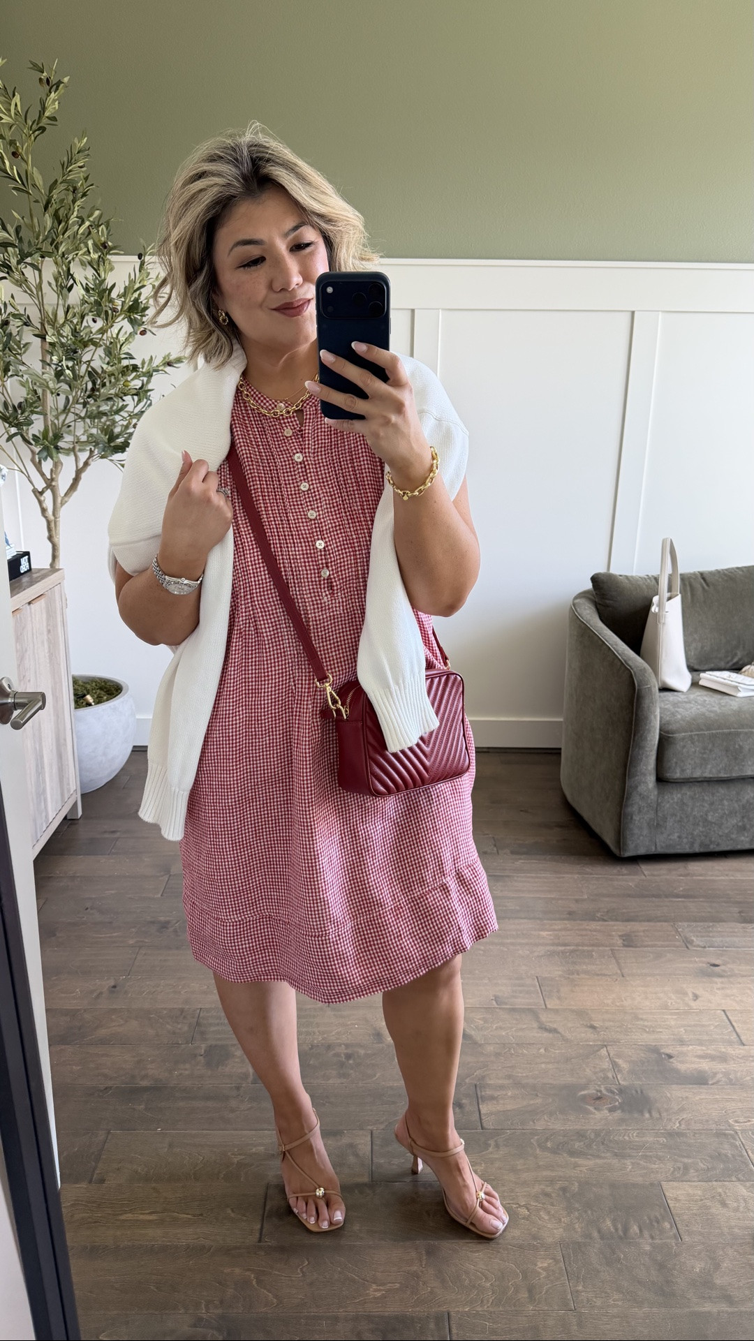 Outfit of the day! I got this linen dress in a solid red last year and loved how easy it was wear as both a casual and slightly more elevated way. It’s was essentially my throw on and go dress whenever it was warm outside. Most days I’d wear some flat sandals with it, but occasionally I’d pair it with some heels. I loved it both ways. 

I’m wearing this in a size large and I feel it runs true to size. Out of transparency the red gingham has been super popular and keeps selling out. Get yourself on the waitlist or snag a different color. The dress itself is the winner. I

#LTKootd #LTKMidsize #LTKOver40