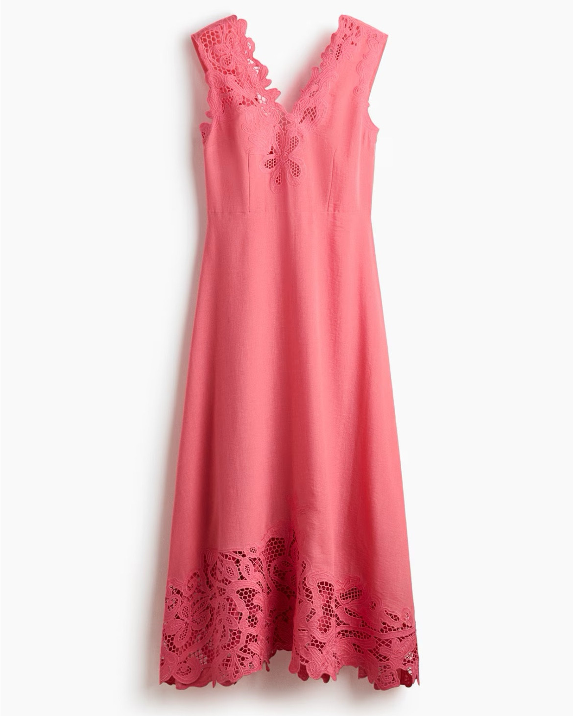 Pink lace trim linen maxi dress 

#LTKSeasonal