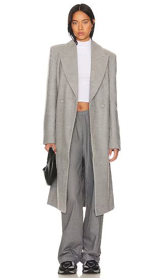 x Rachel Adeline Coat in Stone Grey | Revolve Clothing (Global)
