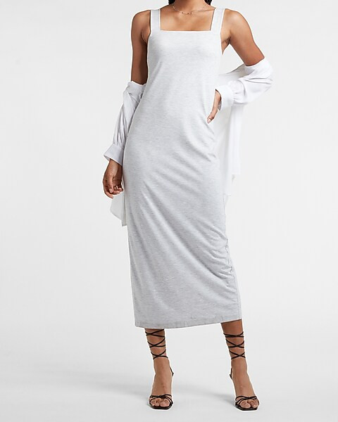 Soft Square Neck Maxi Dress | Express