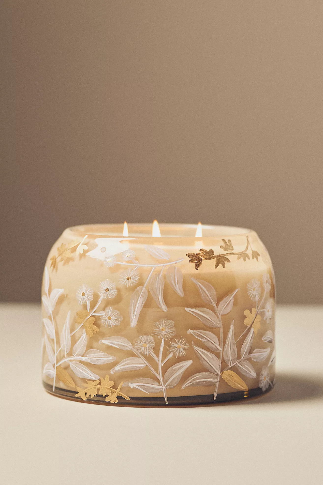 Lily Fresh White Cashmere & Musk Glass Candle | Anthropologie (US)