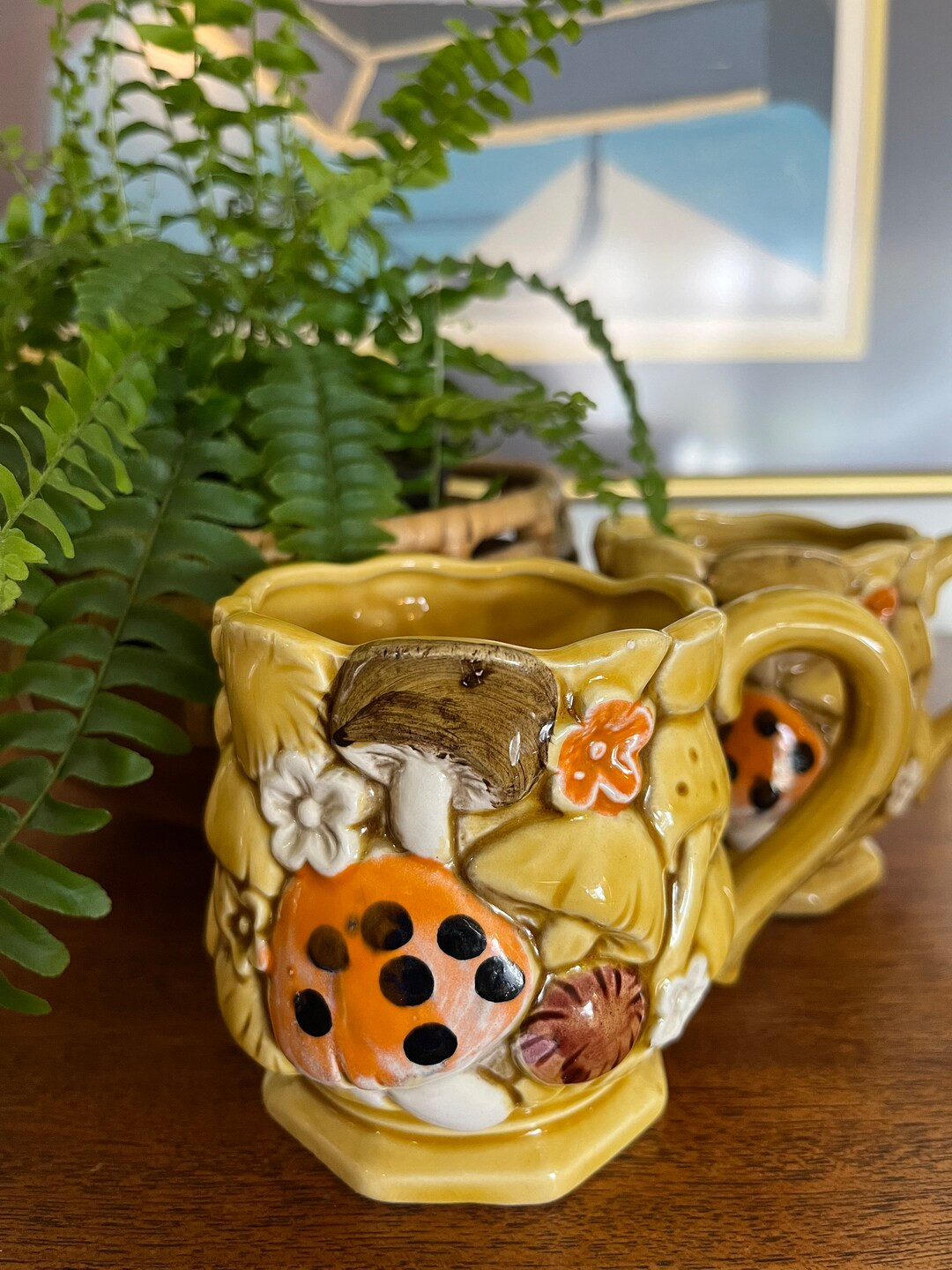 Set of 2 Fred Roberts Mushroom Mugs | Etsy (US)