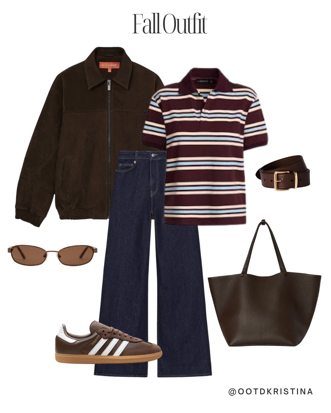 Styling striped polo shirt with dark denim and a chocolate brown bomber jacket 
#falloutfit #leather #denim #zara #bomberjacket #chocolatebrown #sneakers 

#LTKFindsUnder100 #LTKSeasonal #LTKFindsUnder50