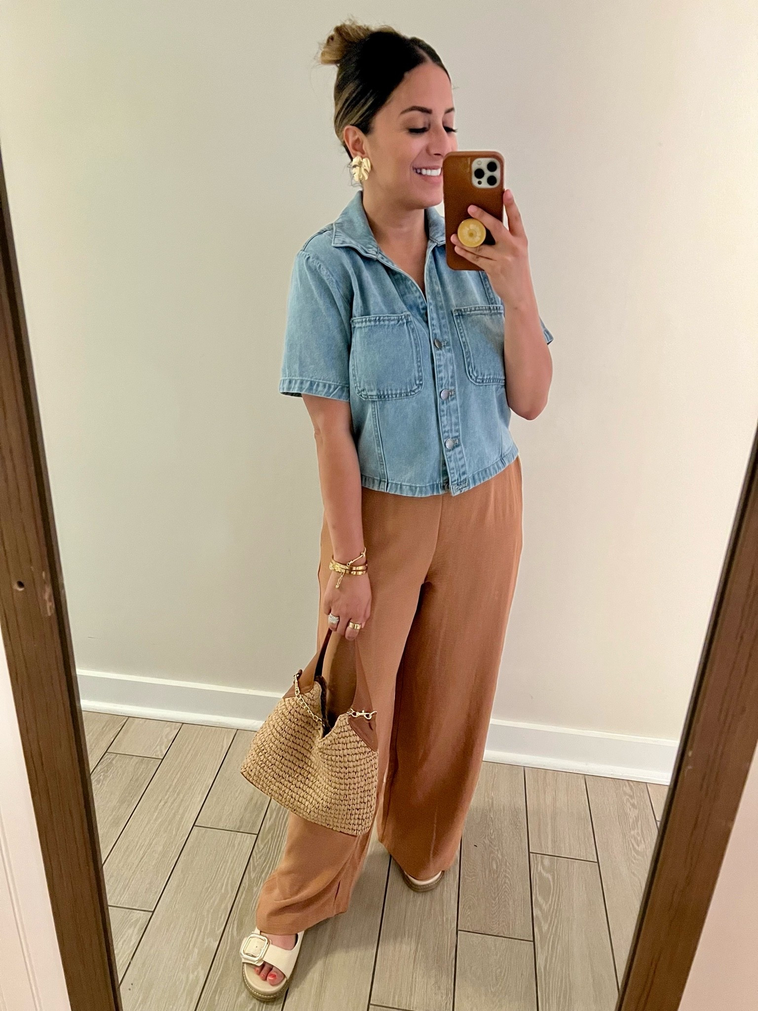 Easy, comfy dinner OOTN ✨ Added statement earrings to dress up the look because mama was all about comfort. #summeroutfits

#LTKOver40 #LTKPetite #LTKTravel
