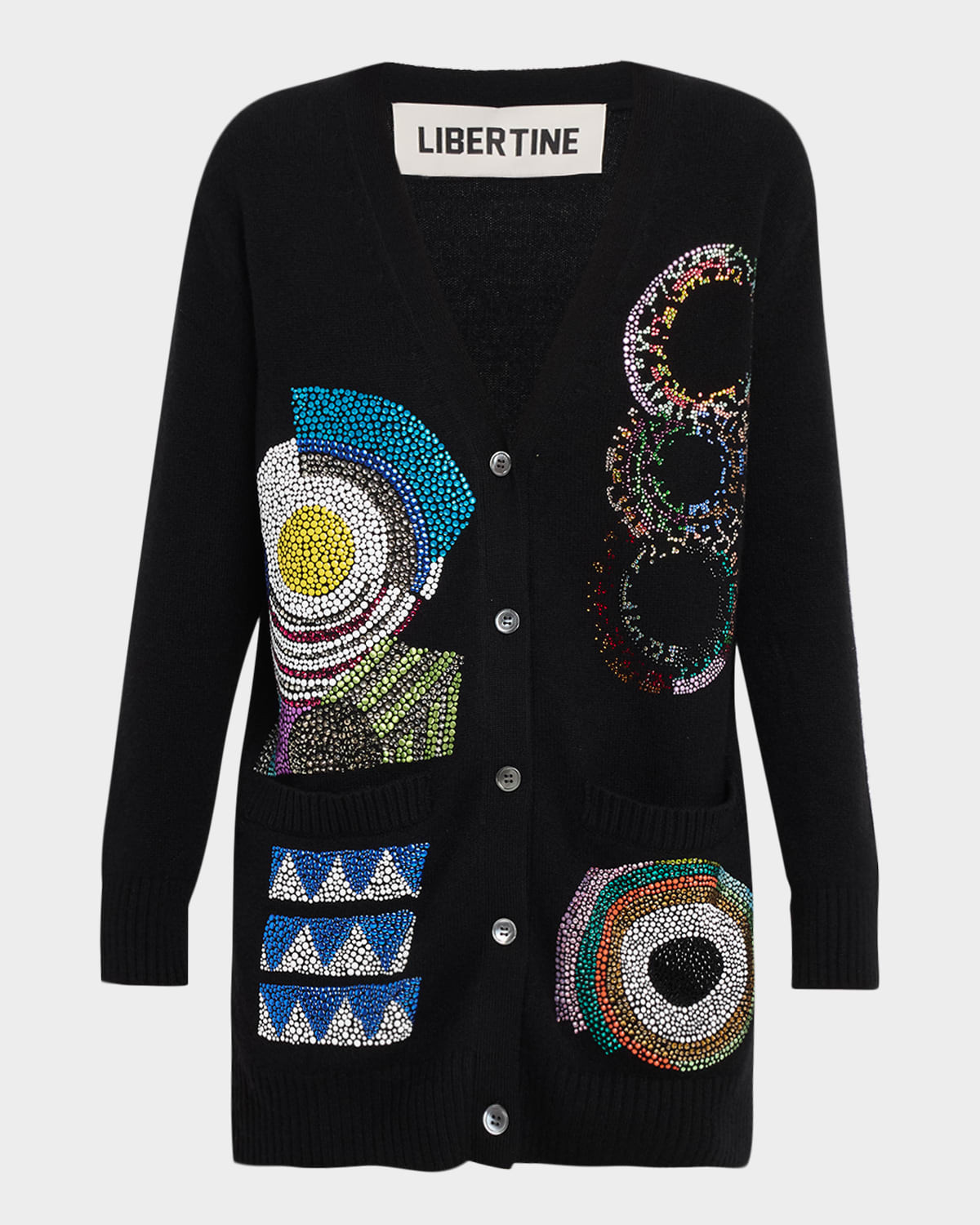 Sonia Crystal Cashmere Oversized Cardigan | Neiman Marcus