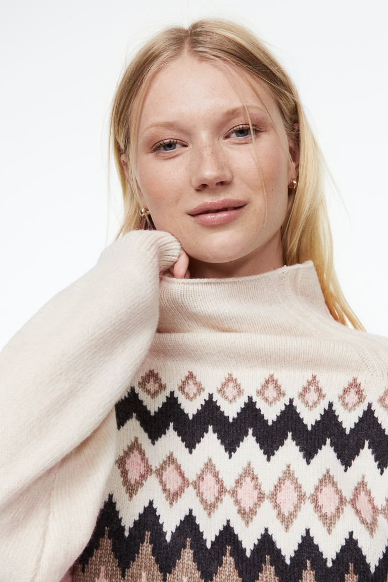 Turtleneck Jacquard-knit Sweater | H&M (US + CA)