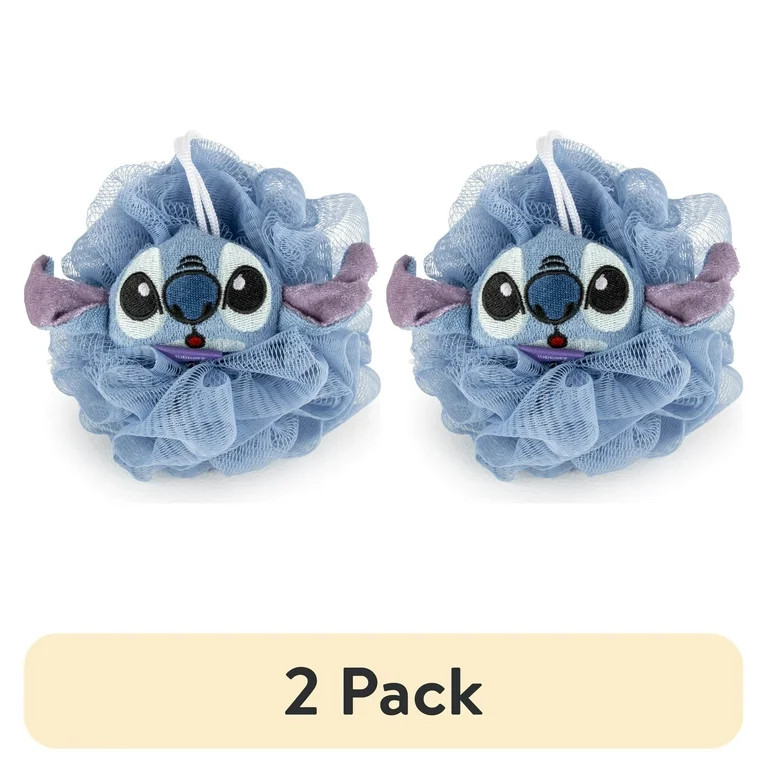 (2 pack) Stitch 3D Loofah, Kids, 5", Polyester, Blue, Disney | Walmart (US)