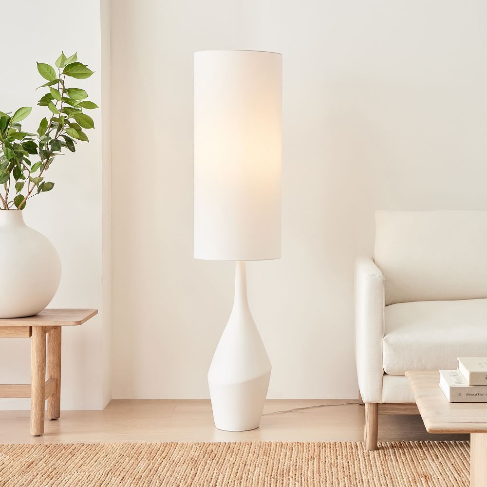 Asymmetry Ceramic Floor Lamp (60&quot;) - White | West Elm (US)