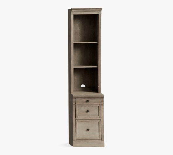 Livingston Narrow Bookcase with Cabinet (17.5") | Pottery Barn (US)