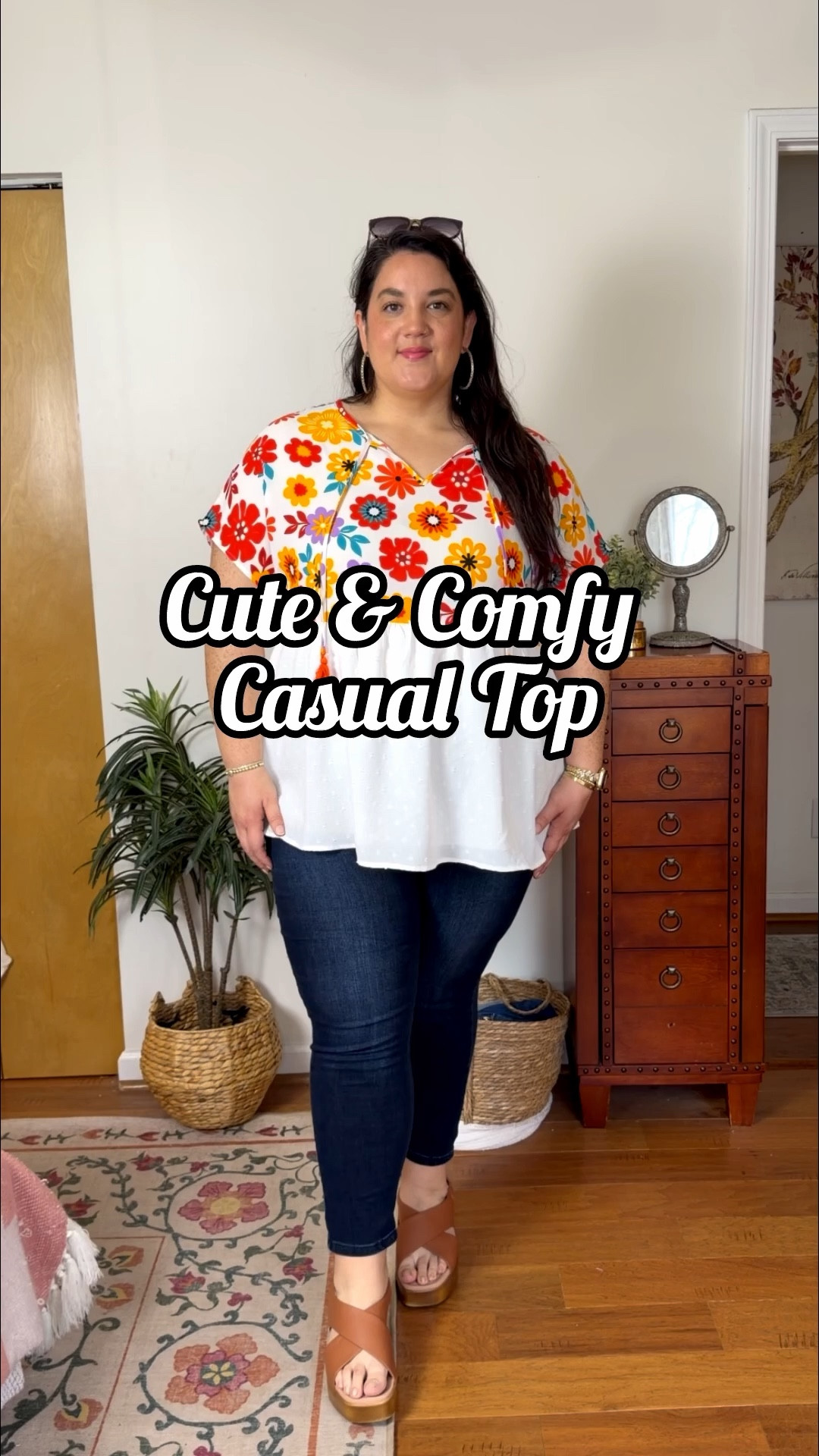 #AD| The cutest top for spring and summer! I love the beautiful colors! 🌸

#LTKTall #LTKPlusSize