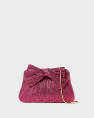 Rayne Fuchsia Bow Clutch | Loeffler Randall