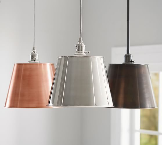 PB Classic Pendant - Tapered Metal | Pottery Barn (US)