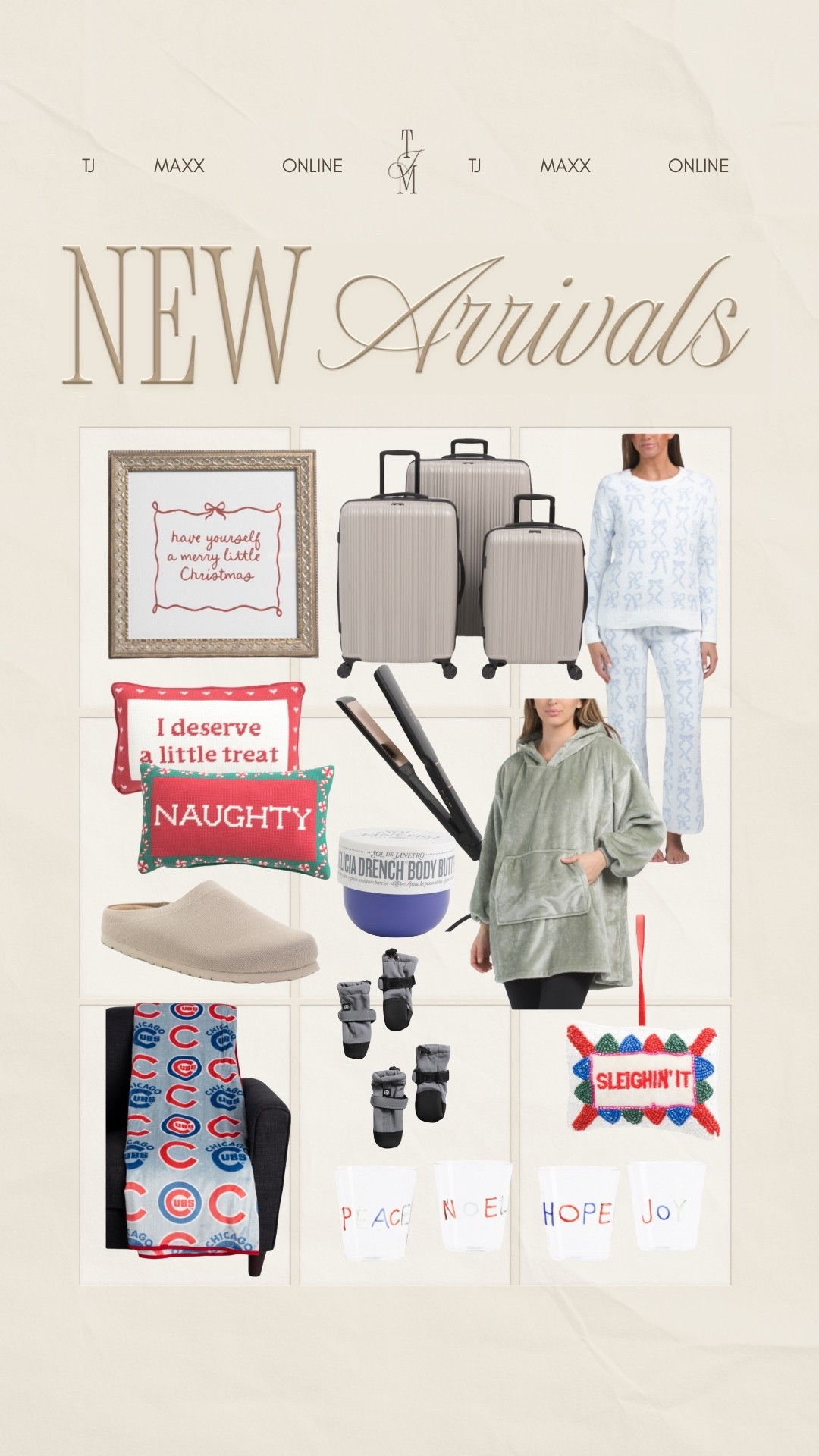 New arrivals at tj maxx. Cozy winter fashion, holiday gifts, home decor, and everyday finds. From lounge sets to seasonal essentials, Sol de Janeiro, and lululemon mule dupes — all linked for you. target finds, amazon finds, walmart home, affordable home, cb2 dupe, studio mcgee, crate and barrel dupe, pottery barn dupe, home roundup, target home decor, target home, amazon home, walmart finds, martha stewart aesthetic, mongolian cashmere oversized sweater, equestrian style, dinner party, cherry vibe, fall wedding, farm cottage, polka dots, mini desserts, grandmacore home, tjmaxx finds, tjmaxx new arrivals, cozy essentials, winter fashion, holiday decor finds, gift ideas, sol de janeiro, lululemon mule dupes, women’s style, home style, christmas decor  #ltkholiday #ltkgiftguide

#LTKGiftGuide #LTKCyberWeek #LTKHoliday
