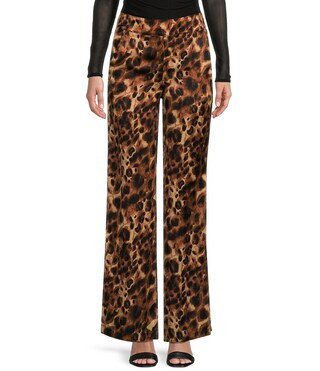 Evolutionary Mid Rise Leopard Printed Satin Pants | Dillard's | Dillard's