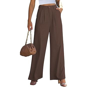 GRAPENT Wide Leg Pants for Women Work Business Casual High Waisted Dressy Pants Flowy Trousers Of... | Amazon (US)
