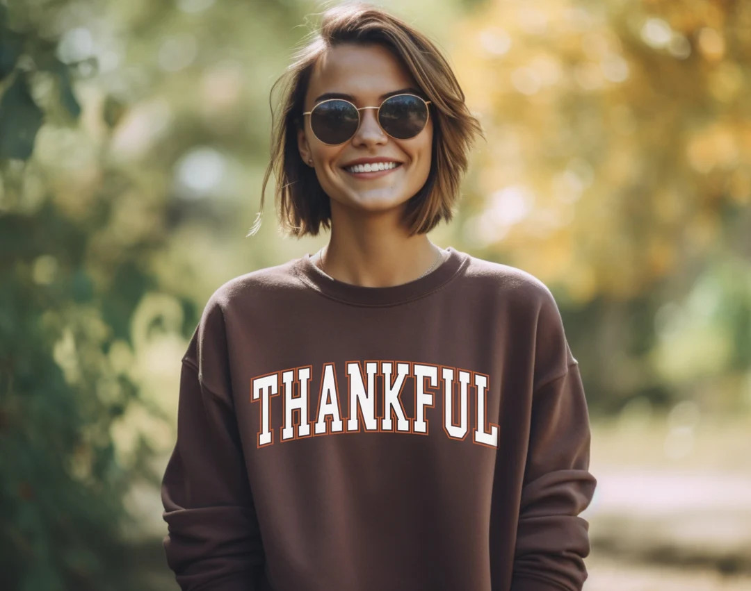 Thankful Sweatshirt, Thanksgiving Shirt, Fall Sweatshirt, Women's Trendy Sweatshirt, Fall Clothin... | Etsy (US)