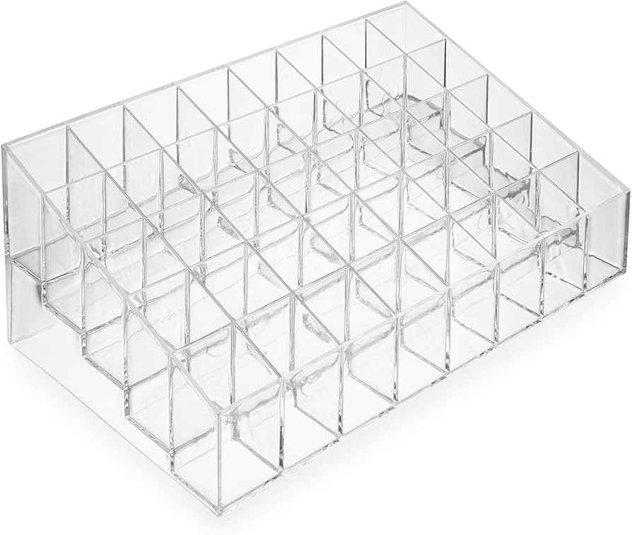 Casafield 40 Slot Acrylic Lipstick & Makeup Organizer - Cosmetic Display Case - Clear | Amazon (US)
