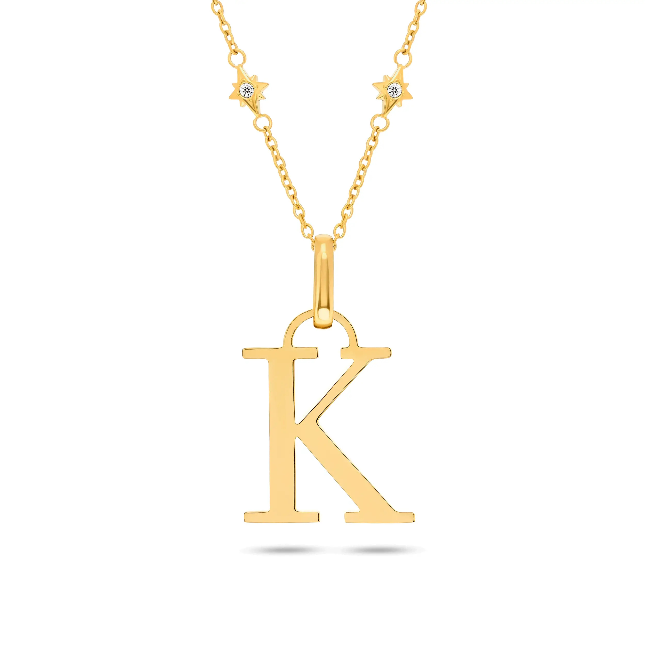 Written in the Stars Initial Necklace (Gold) | Abbott Lyon