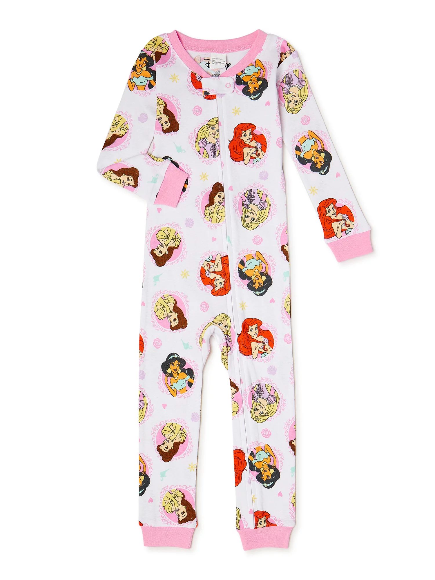 Disney Princess Baby and Toddler Girl One-Piece Pajamas, Sizes 12M-5T - Walmart.com | Walmart (US)