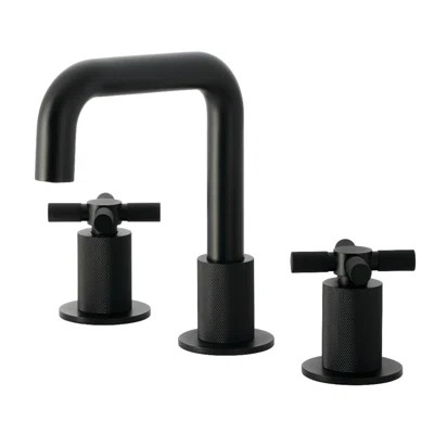 Kingston Brass Convergent Two-Handle 3-Hole Deck Mount Widespread Bathroom Faucet With Push Pop-Up Drain | Wayfair North America