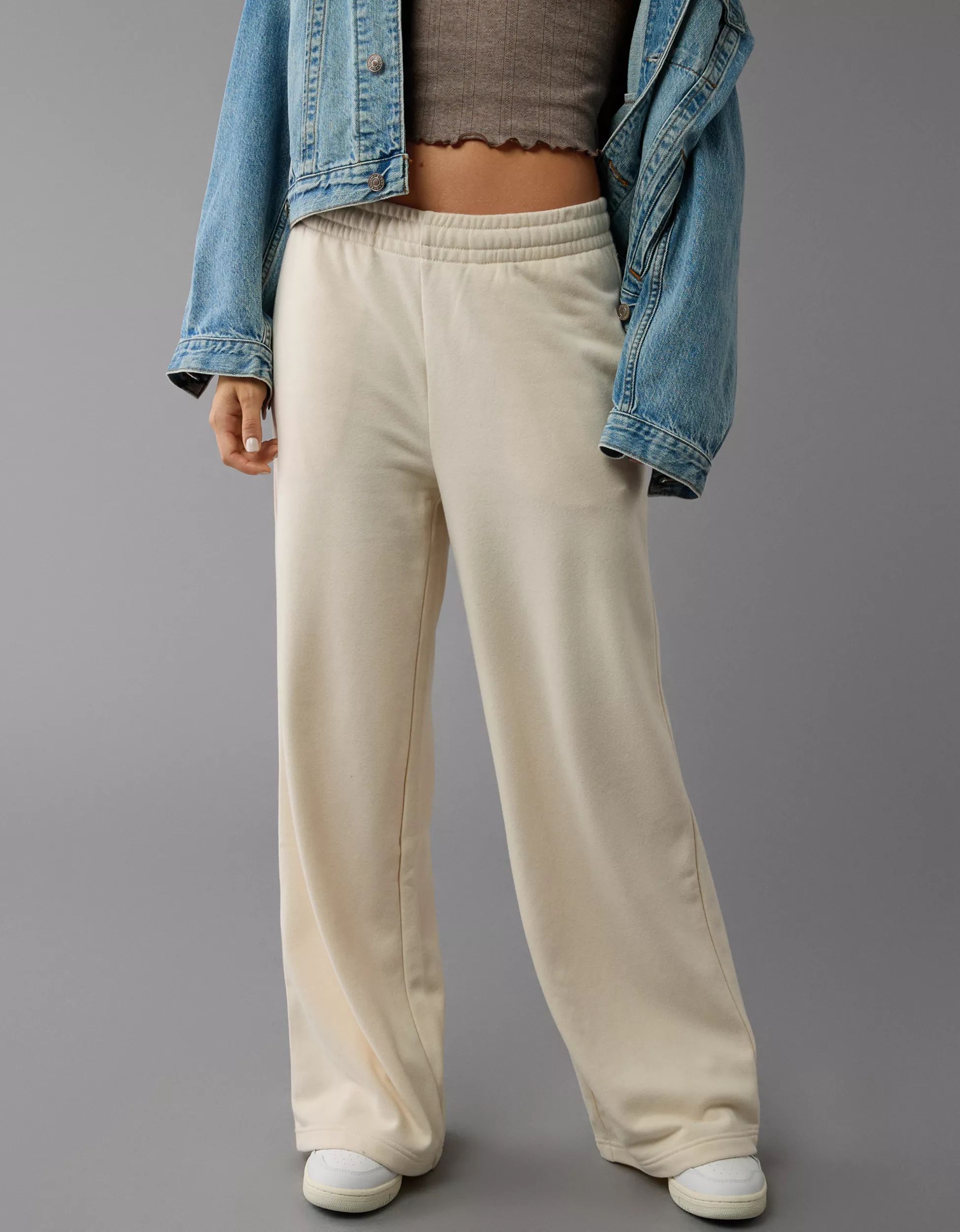 AE Knit Baggy Wide-Leg Sweatpant | American Eagle Outfitters (US & CA)