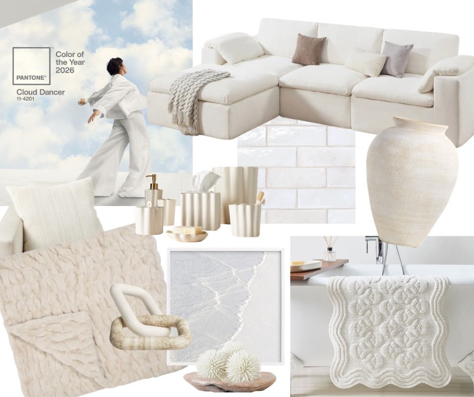 pantone color of the year = cloud dancer ☁️ check out these cute decor items that would look awesome in your home to stay on trend 

#LTKHome