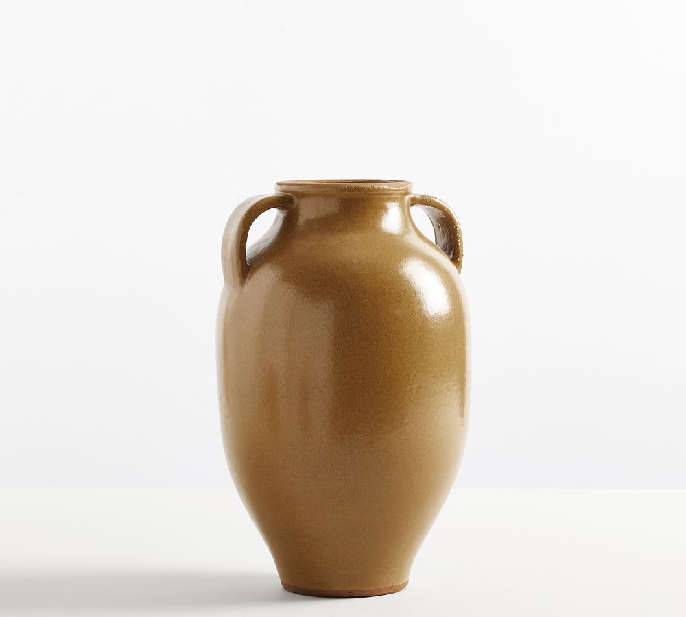 Rustic Brown Vase Handled Urn, Brown | Pottery Barn (US)