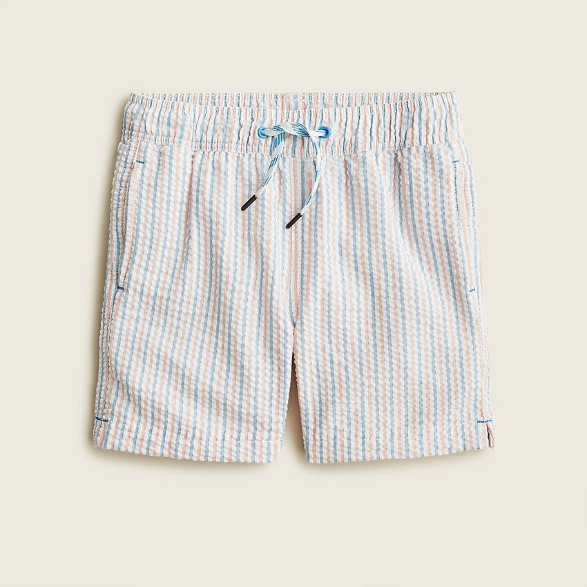 Boys' seersucker swim trunk with UPF 50+ | J.Crew US