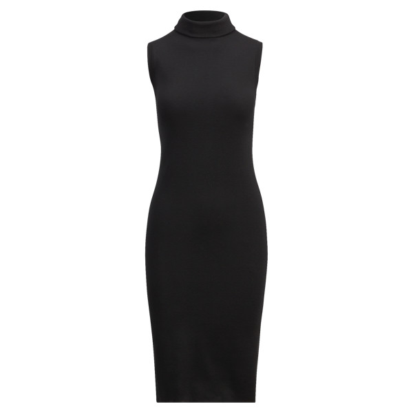Ralph Lauren Merino Wool Turtleneck Dress in Black - Size L | Ralph Lauren (US)