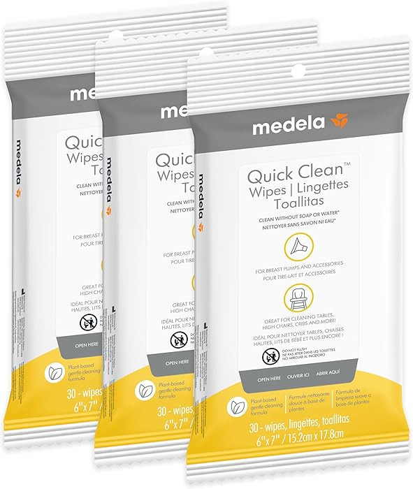 Medela Quick Clean Wipes for On-The-Go Cleaning of Breast Pumps, Accessories, and Various Surface... | Amazon (US)
