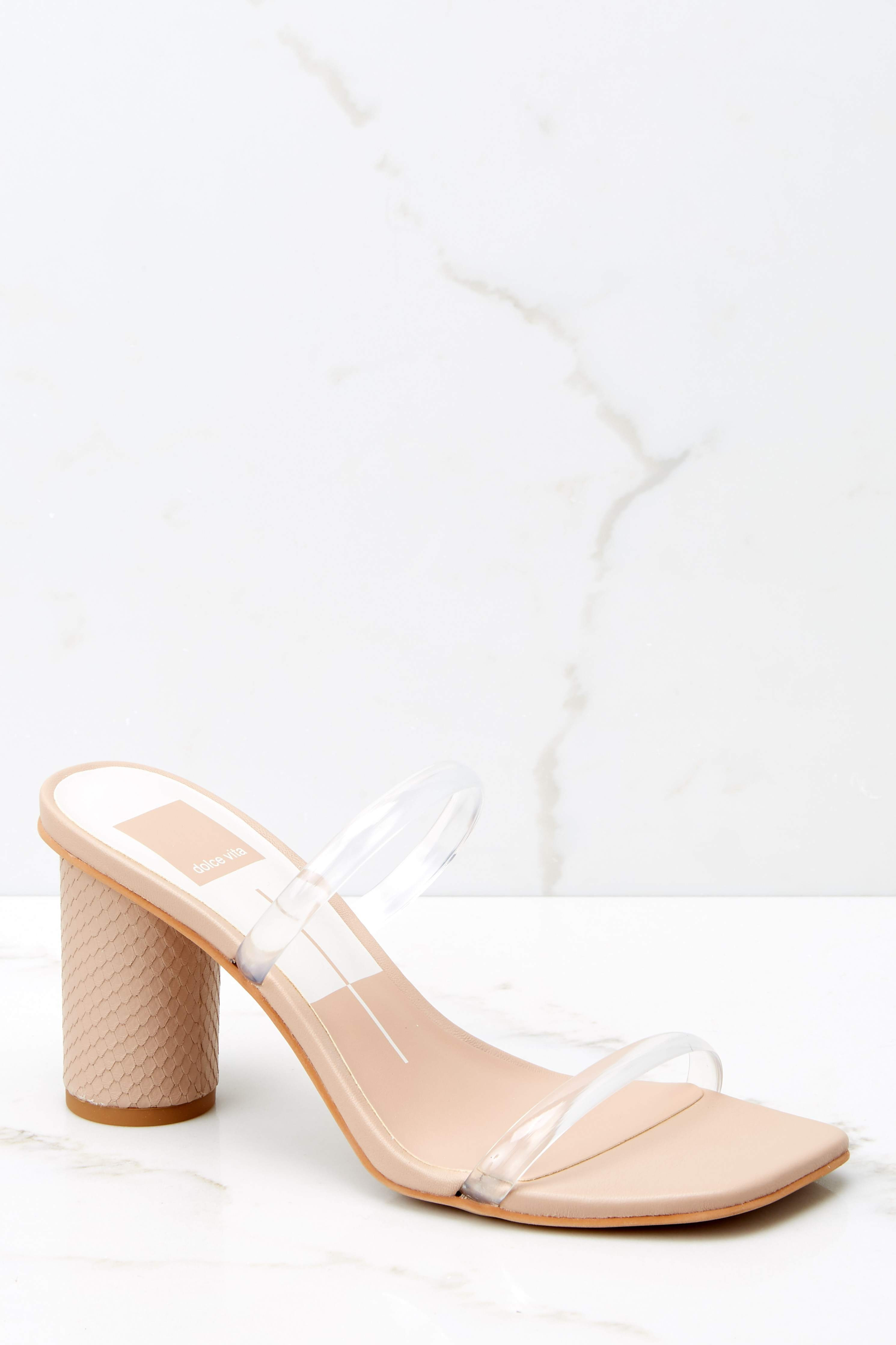 Noles Nude High Heel Sandals | Red Dress 