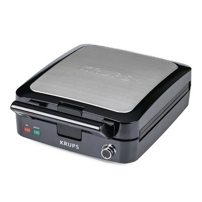Krups 4 Slice Belgian Waffle Maker with Removable Plates, Stainless Steel | Target