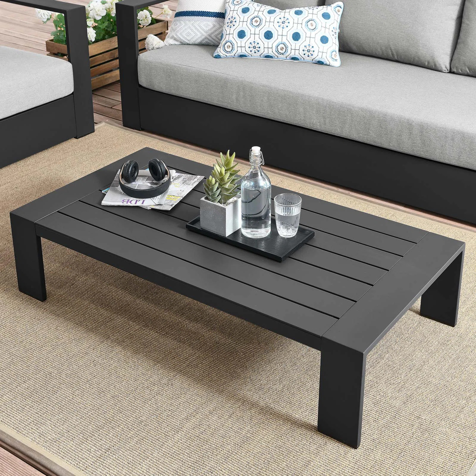 Latitude Run® Modway Tahoe Outdoor Patio Powder-Coated Aluminum Coffee Table & Reviews | Wayfair | Wayfair North America