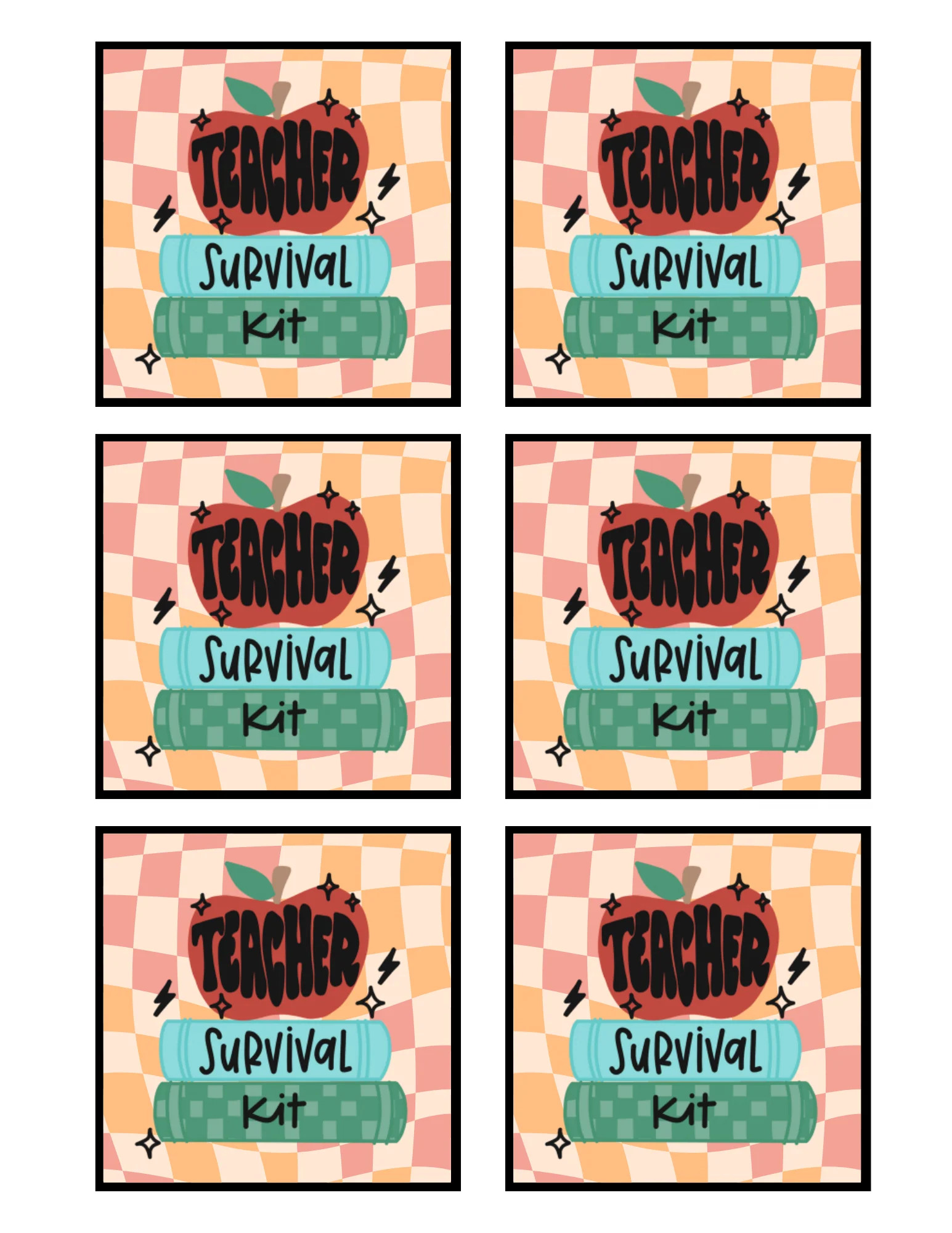 Teacher Survival Kit tags | The Letter Vee