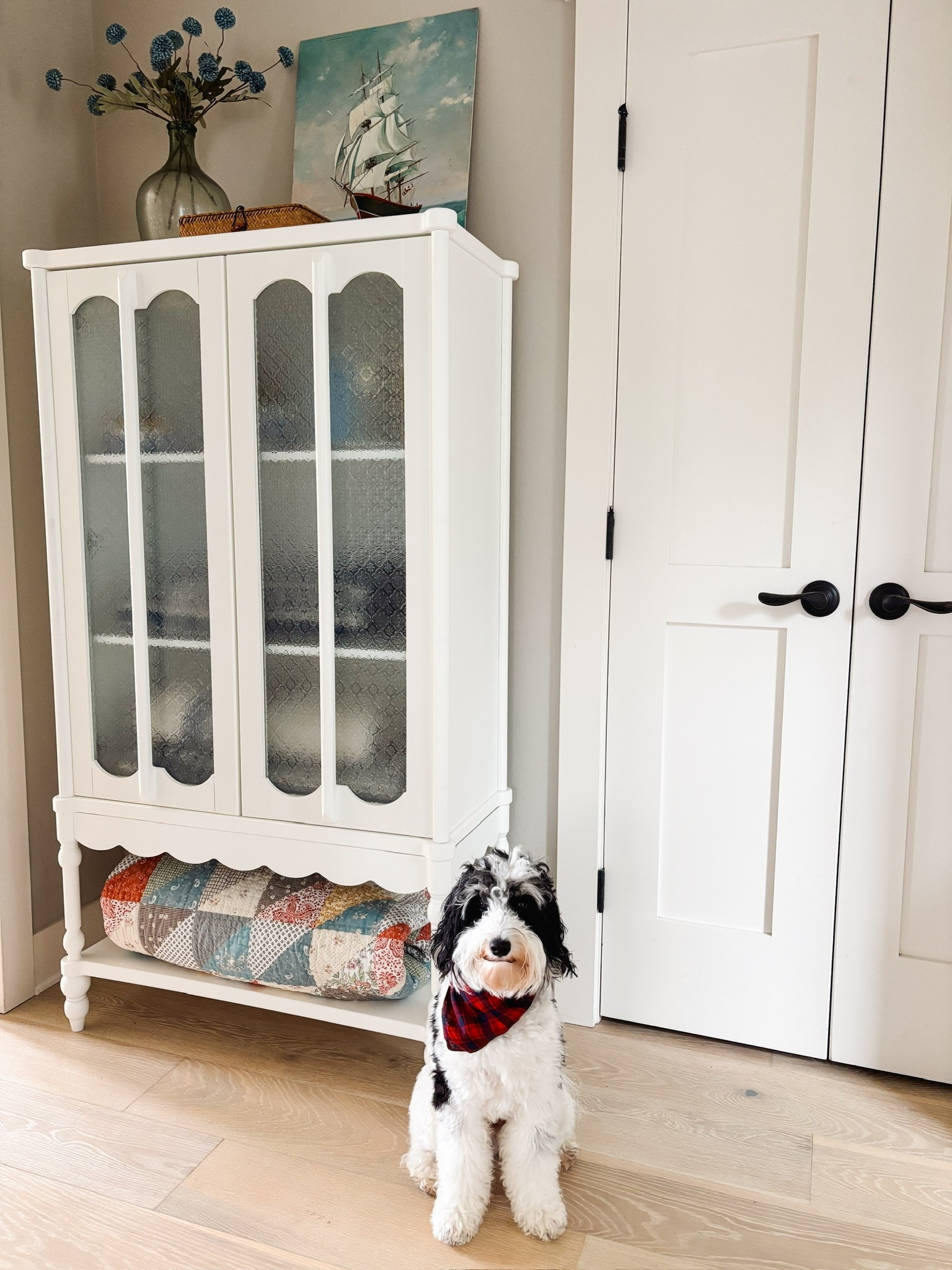 One of my favorite storage pieces for small spaces that adds both function and charm 🤍 This shallow cabinet fits perfectly beside our tiny stackable laundry closet, giving us a dedicated spot to store linens and laundry supplies without taking up much space. I love that it adds practical storage while bringing so much personality to our hallway. The open shelf at the bottom and the legs keeps it feeling airy and not too crowded in this small spot.

#LTKSaleAlert #LTKHome #LTKdayinmylife