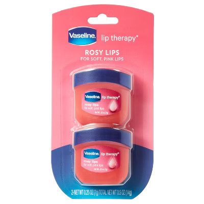 Vaseline Lip Therapy Fragrance free Rosy Lips Twin Pack - 2ct/0.5oz | Target