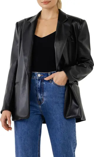 Endless Rose Oversize Faux Leather Blazer | Nordstromrack | Nordstrom Rack