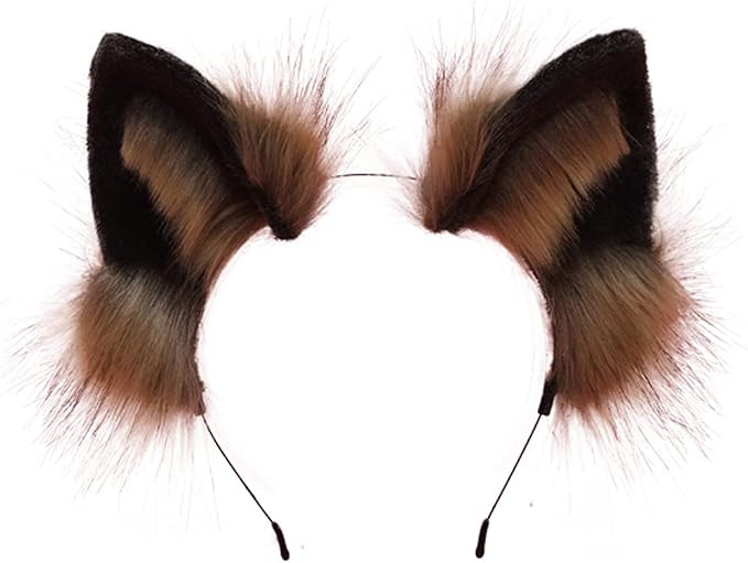 VIGVAN Handmade Wolf Fox Ears Animal Cosplay Cute Head Accessories for Halloween | Amazon (US)