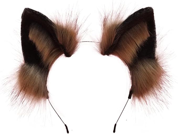 VIGVAN Handmade Wolf Fox Ears Animal Cosplay Cute Head Accessories for Halloween | Amazon (US)