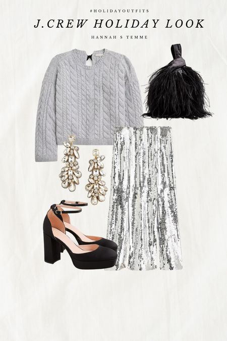 J.Crew holiday outfit inspiration🎄✨ Sequin skirt with a sweater for a casual but fancy outfit! 

Christmas outfit // holiday party wear // Christmas party outfit // sequin skirt

#LTKHoliday #LTKSeasonal #LTKHolidaySale
