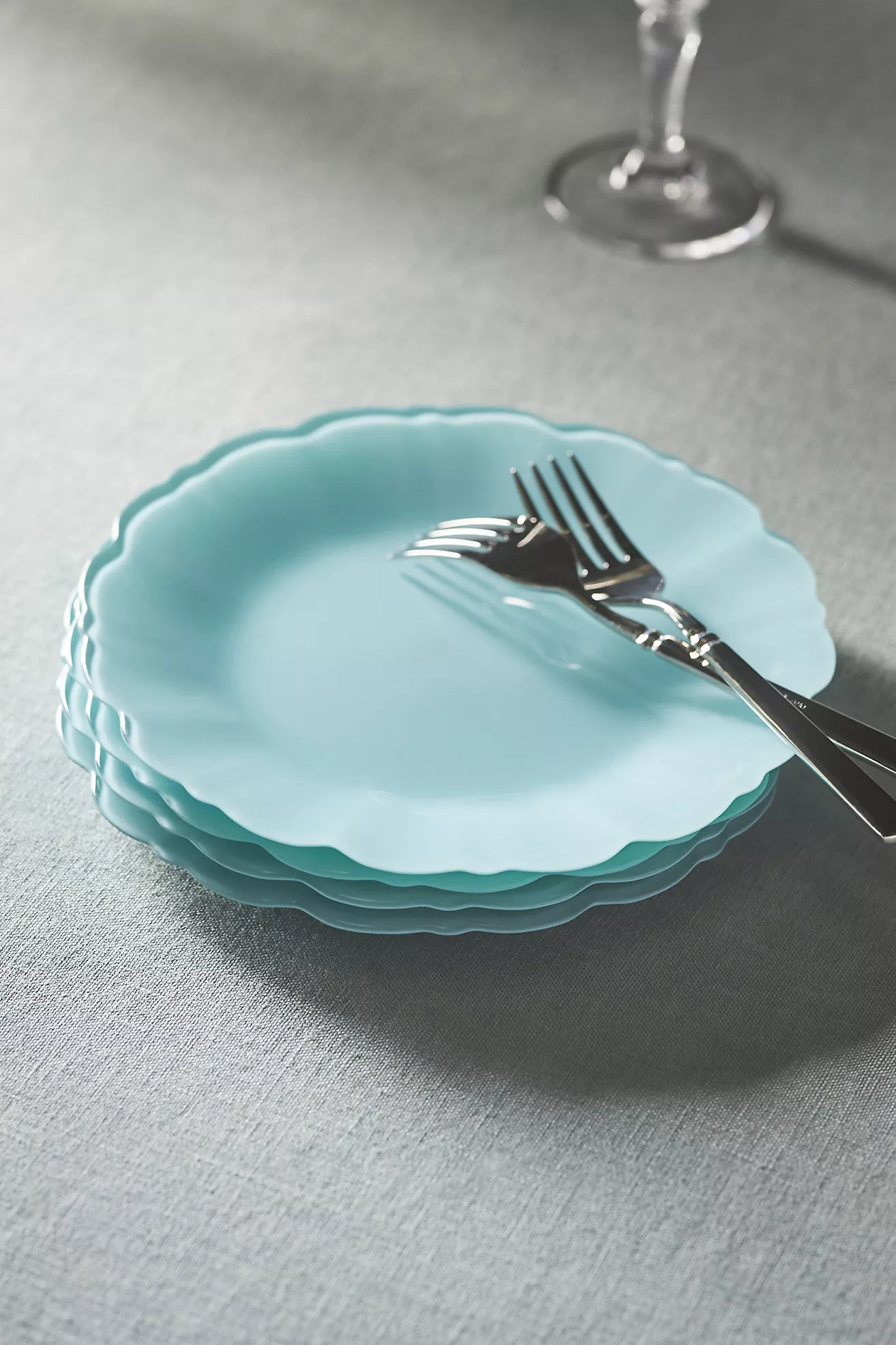 Adley Glass Dessert Plates, Set of 4 | Anthropologie (US)