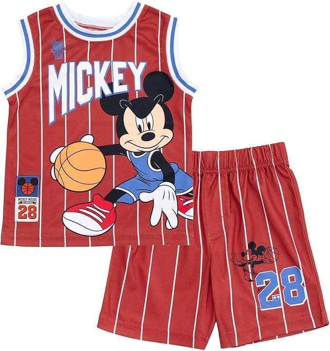 Disney Boys' Basketball Jersey & Shorts Set – Athletic Outfit for Toddlers & Big Kids (2T-10/12... | Amazon (US)