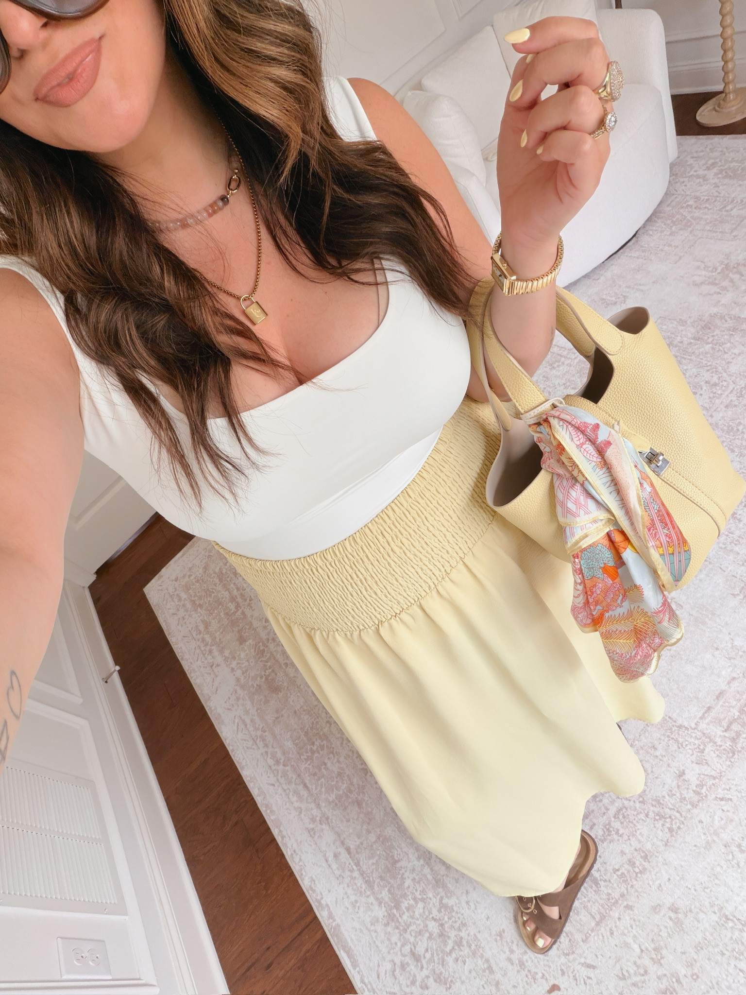 The perfect fall transitional look.. wearing an XL in the skirt and a large in the tank..

Anti-pooch outfits, cool mom outfit 

 #LTKgrwm #LTKootd #LTKMidsize