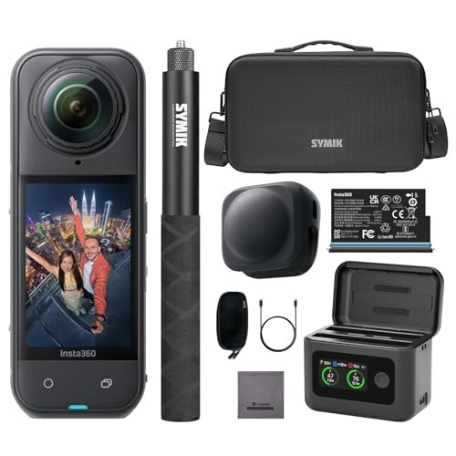 Insta360 X5 Elite Bundle - Waterproof 8K 360° Action Camera, 1/1.28" 72MP Sensors, 4K Wide-Angle Video, with Extra Battery, Fast Charge Case, Invisible Selfie Stick, Carrying Case, Lens Cap | Amazon (US)