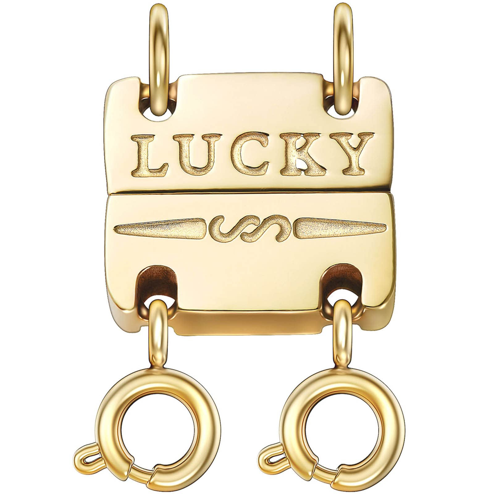 LUCKY Necklace Layering Clasps 18K Gold and Silver Separator for Stackable Necklaces Chains,Multi... | Amazon (US)