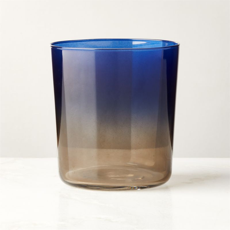 Marta Ombre Blue Double Old-Fashioned Glass + Reviews | CB2 | CB2