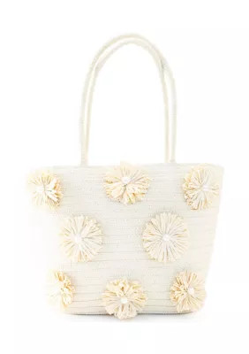SOL and MER Scatter Flower Straw Tote | Belk