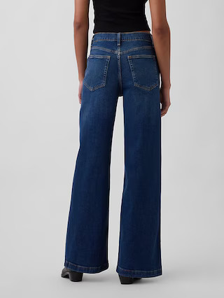 High Rise Stride Wide-Leg Jeans | Gap (US)