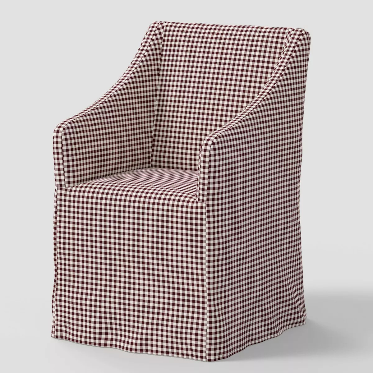 Sloped Arm Slipcovered Dining Chair in Pinstripe Linen - Threshold™ | Target